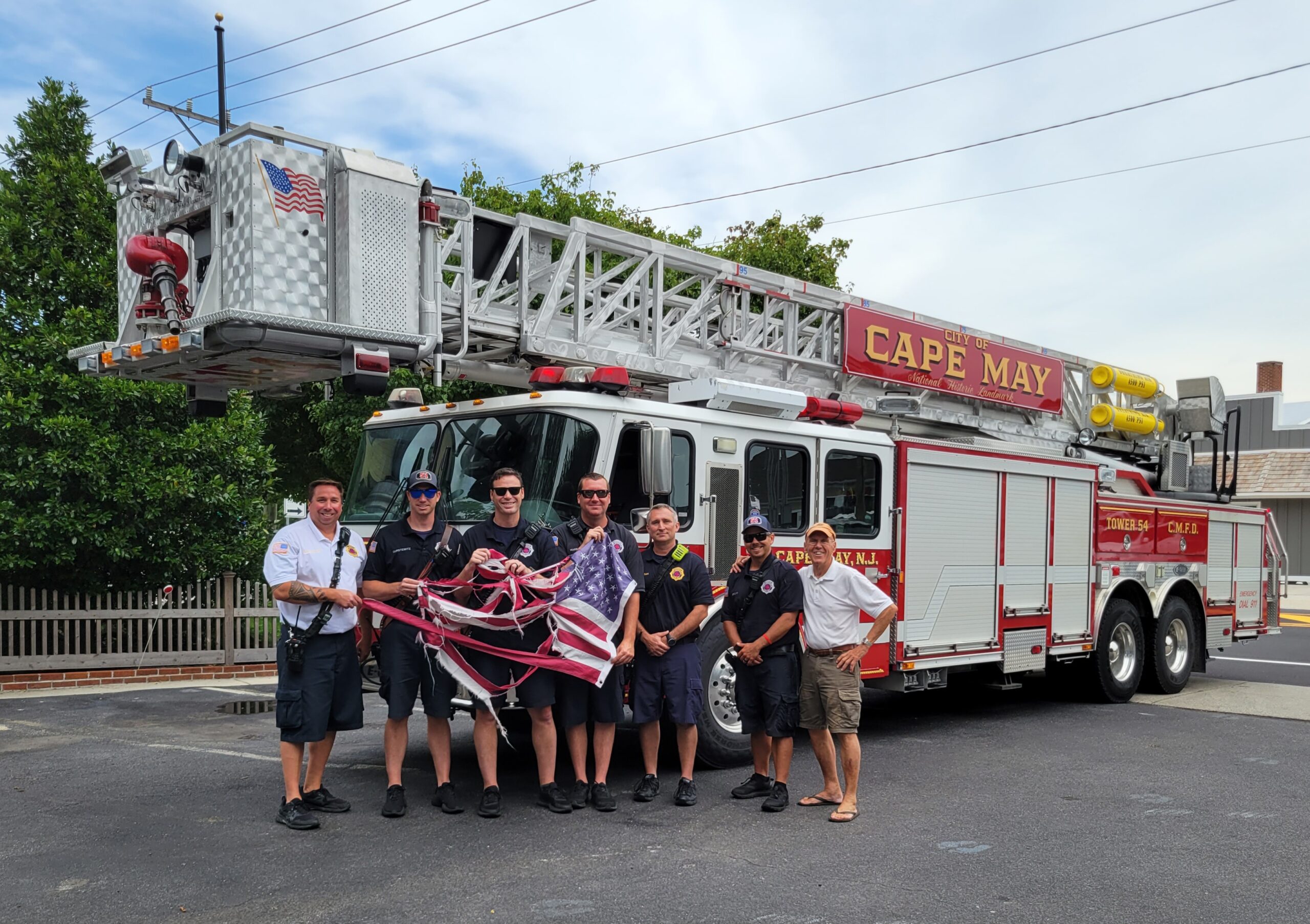 C-View’s American Flag Rescued By Cape May Fire Department - Cooke Cape May 